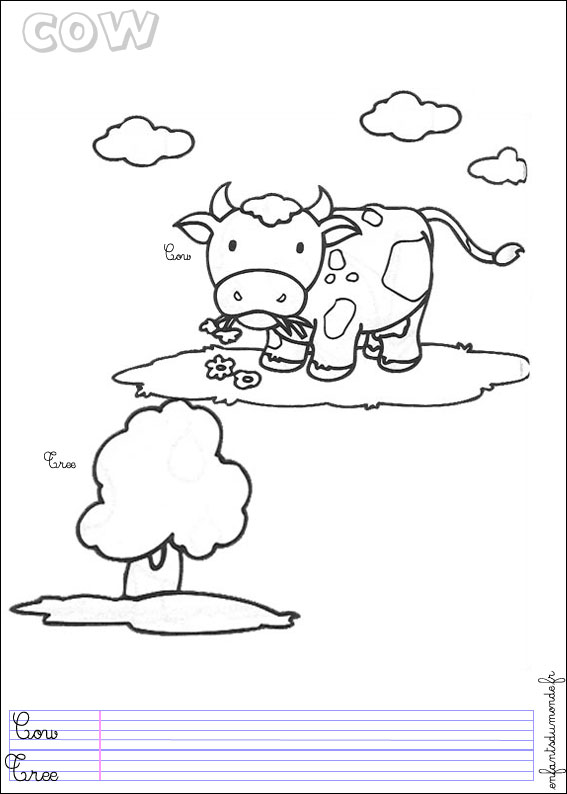coloriage vache 1